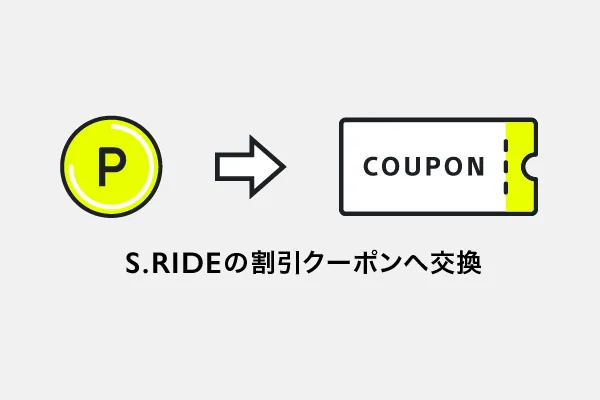 S.RIDEの割引クーポンへ交換