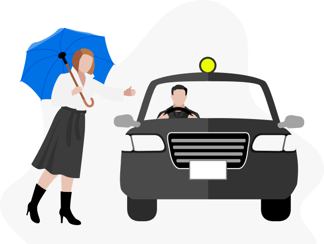 タクシーに乗りたい時に来ない…